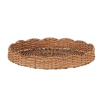 Wavley Rattan Round Tray 18x18