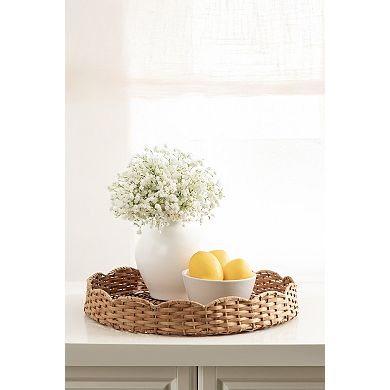 Wavley Rattan Round Tray 18x18