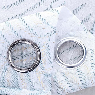 Faye Grommet Metallic Sheer Printed Doily Curtain Panel