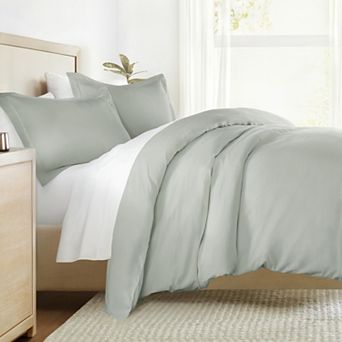 Urban Loft's 3 pc Brushed Cotton Duvet Cover Set - Vintage Washed for Extra Softness - Sateen Weave