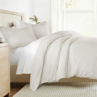 Urban Loft's 3 pc Brushed Cotton Duvet Cover Set - Vintage Washed for Extra Softness - Sateen Weave