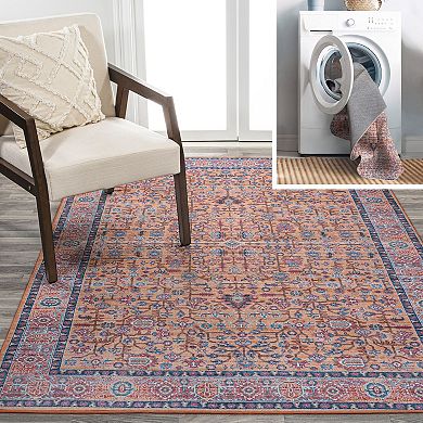 Kemer All-Over Persian Machine-Washable Area Rug