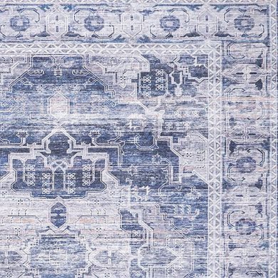Alanya Ornate Medallion Machine-Washable Area Rug