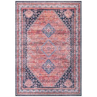 Dalyan Geometric Medallions Machine-Washable Area Rug