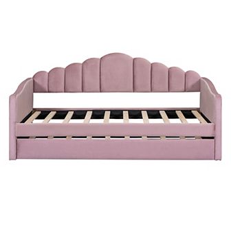 Merax Twin size Upholstered Daybed with Trundle