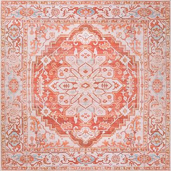 Asa Ornate Medallion Machine-Washable Area Rug
