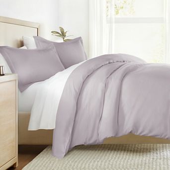 Urban Loft's 3 pc Brushed Cotton Duvet Cover Set - Vintage Washed for Extra Softness - Sateen Weave
