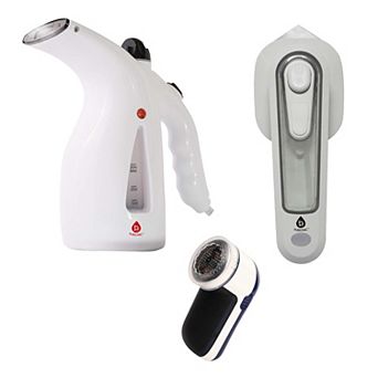 Travel-Ready Fabric Care Trio Steamer, Mini Iron, & Lint Remover