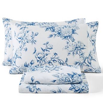 HLC.ME Floral Multi Piece Bed Sheets Set - Soft & Wrinkle Resistant - Beds up to 15 in Deep
