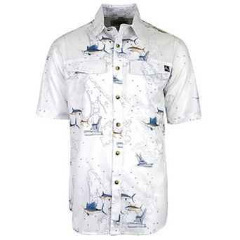 Men's Marine Charts UV Vented Fishing Shirt