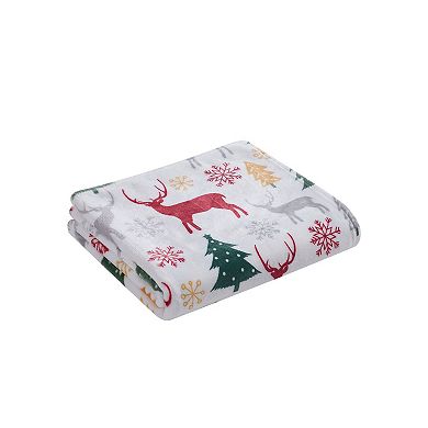 Kate Aurora Christmas Donner Reindeer Ultra Soft and Plush Accent Throw Blanket