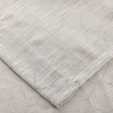 Kate Aurora 2 Piece Silver Sparkly Semi Sheer Trellis Quatrefoil Grommet Top Window Curtain Panels