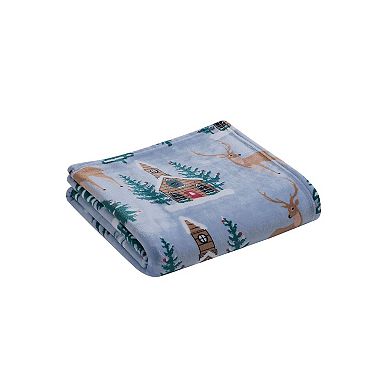 Kate Aurora Ultra Soft and Plush "Prancer" Christmas Reindeer Accent Throw Blanket