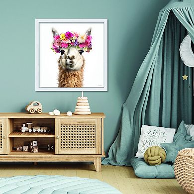 COURTSIDE MARKET Sweet-Lama Framed Canvas Wall Art