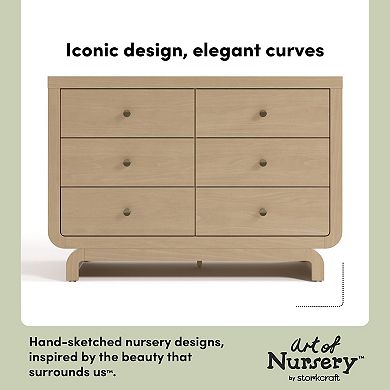 Storkcraft Santorini Driftwood Base 6-Drawer Dresser