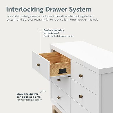 Storkcraft Santorini Driftwood Base 6-Drawer Dresser