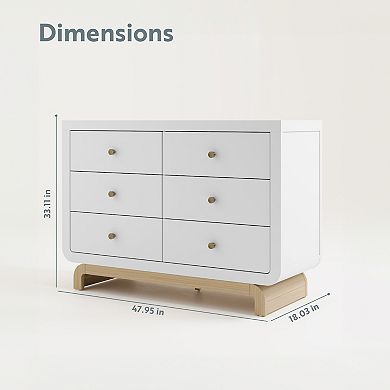 Storkcraft Santorini Driftwood Base 6-Drawer Dresser