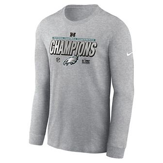 Men's Nike Philadelphia Eagles 2024 NFC Champions Locker Room Trophy Collection Long Sleeve Graphic Tee
