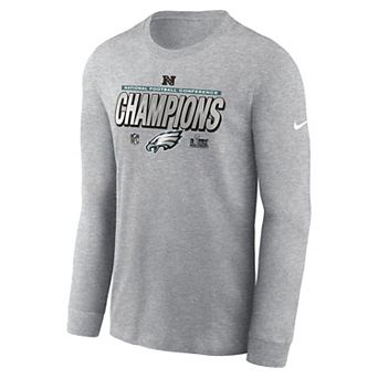 Men's Nike Philadelphia Eagles 2024 NFC Champions Locker Room Trophy Collection Long Sleeve Graphic Tee