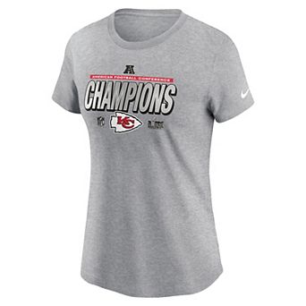 Women's Nike Kansas City Chiefs 2024 AFC Champions Locker Room Trophy Collection Graphic Tee