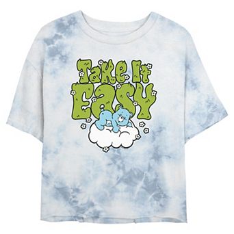 Juniors' Care Bears Play-A-Lot Bear Take It Easy Cropped Graphic Tee