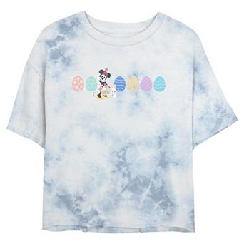 Disney's Minnie Mouse Easter Egg Parade Juniors' Cropped Graphic Tee