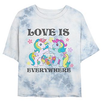 Juniors' My Little Pony Love Is Everywhere Cropped Graphic Tee