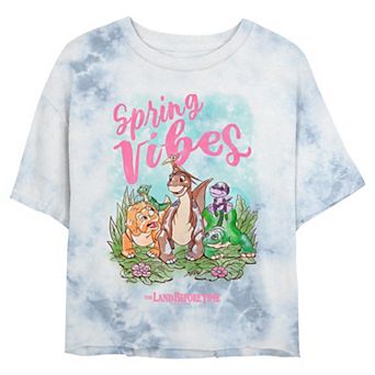 Juniors' The Land Before Time Spring Vibes Cropped Graphic Tee