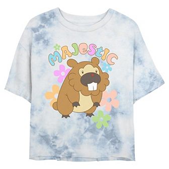 Juniors' Pokemon Majestic Creature Cropped Graphic Tee