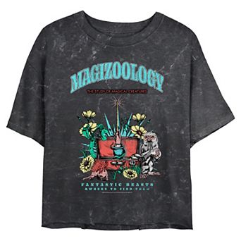 Juniors' Fantastic Beasts & Where To Find Them Magizoology Poster Cropped Graphic Tee