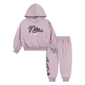 Toddler Girls Nike Swoosh On Pointe Hoodie & "Just Do It." Joggers 2 pc Set