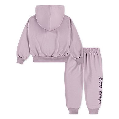 Toddler Girls Nike Swoosh On Pointe Hoodie & "Just Do It." Joggers 2-Piece Set