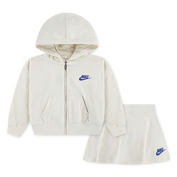Baby & Toddler Girls Nike Velour Full-Zip Hoodie & Skirt 2-Piece Set