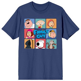 Juniors' Family Guy Stacked Character Boxes Graphic Tee
