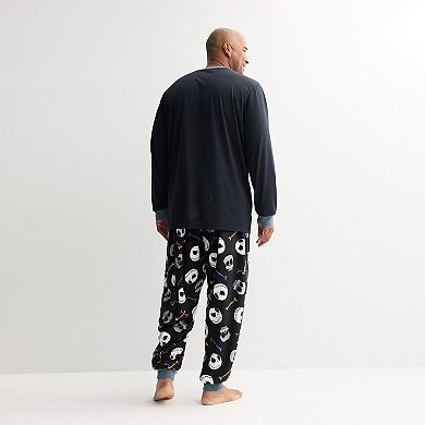 Big & Tall Jammies For Your Families® Disney's The Nightmare Before Christmas Halloween Pajama Top & Pajama Bottoms Set