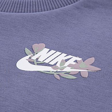 Girls 4-6x Nike Flutter Sleeve Crewneck & Dri-FIT Flared Floral Leggings 2-Piece Set
