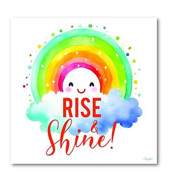 COURTSIDE MARKET Happy-Rainbow Framed Canvas Wall Art