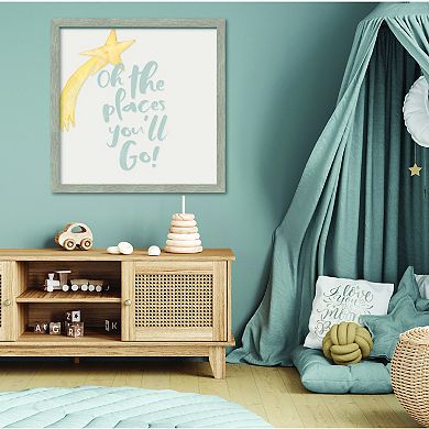 COURTSIDE MARKET Oh The Places You Will Go Framed Canvas Wall Art