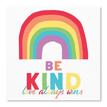 COURTSIDE MARKET Dream Big Rainbow Framed Canvas Wall Art