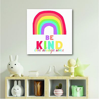 COURTSIDE MARKET Dream Big Rainbow Framed Canvas Wall Art