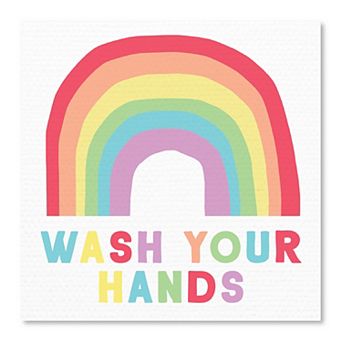 COURTSIDE MARKET Be Kind Rainbow Framed Canvas Wall Art