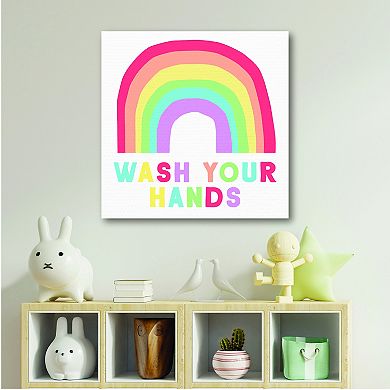COURTSIDE MARKET Be Kind Rainbow Framed Canvas Wall Art