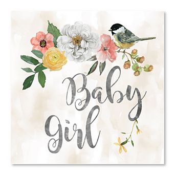 COURTSIDE MARKET Baby Girl Framed Canvas Wall Art