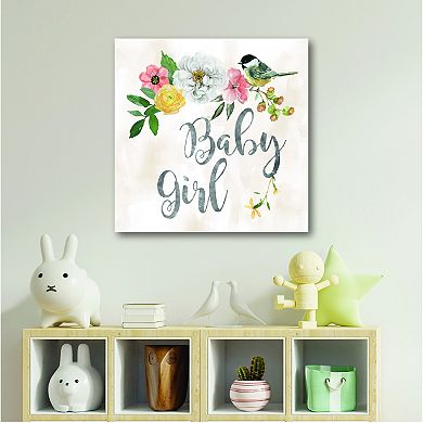 COURTSIDE MARKET Baby Girl Framed Canvas Wall Art