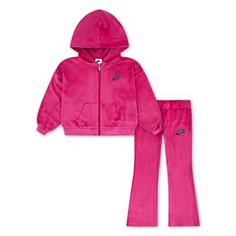 Girls 4-6x Nike 2 pc Velour Hoodie & Flared Leggings Set