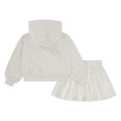 Girls 4-6x Nike Velour Zip Up Hoodie & Skort 2-Piece Set