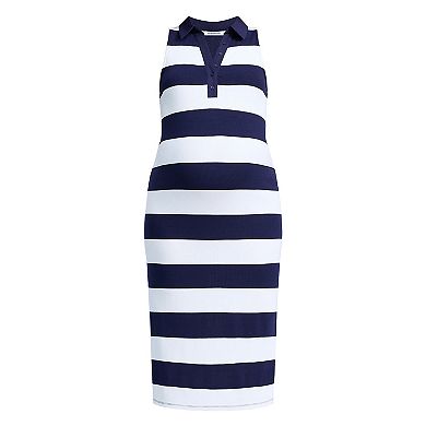 Maternity Motherhood® Sleeveless Polo Midi Dress
