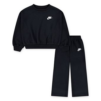 Girls 4-6x Nike Crewneck Sweatshirt & Wide Leg Pants 2 pc Set