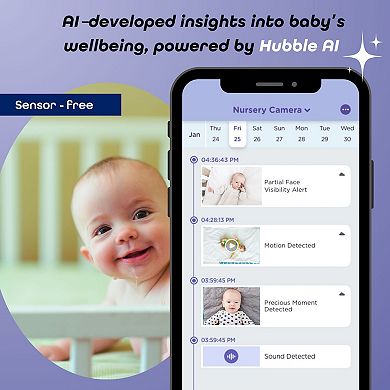 Hubble Connected AI Vision Portable Plus Baby Monitor