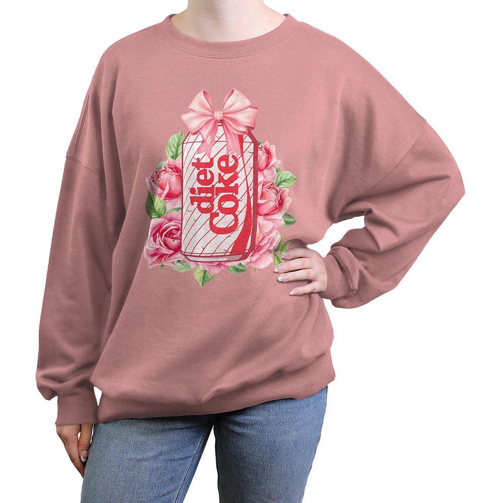 Coca-Cola - Diet Coke Bottle Bow - Ladies Oversized Fleece Hoodie Sweatshirt main image 1